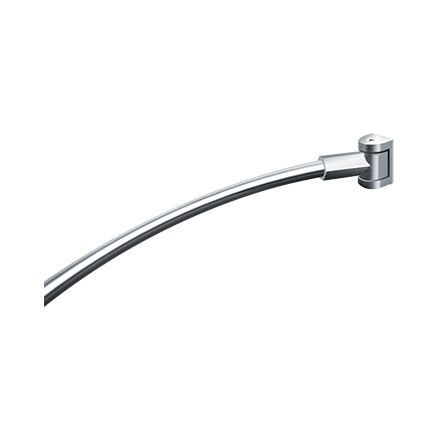 弧形浴帘杆 ,外装支架,直径25.4mm,各种长度