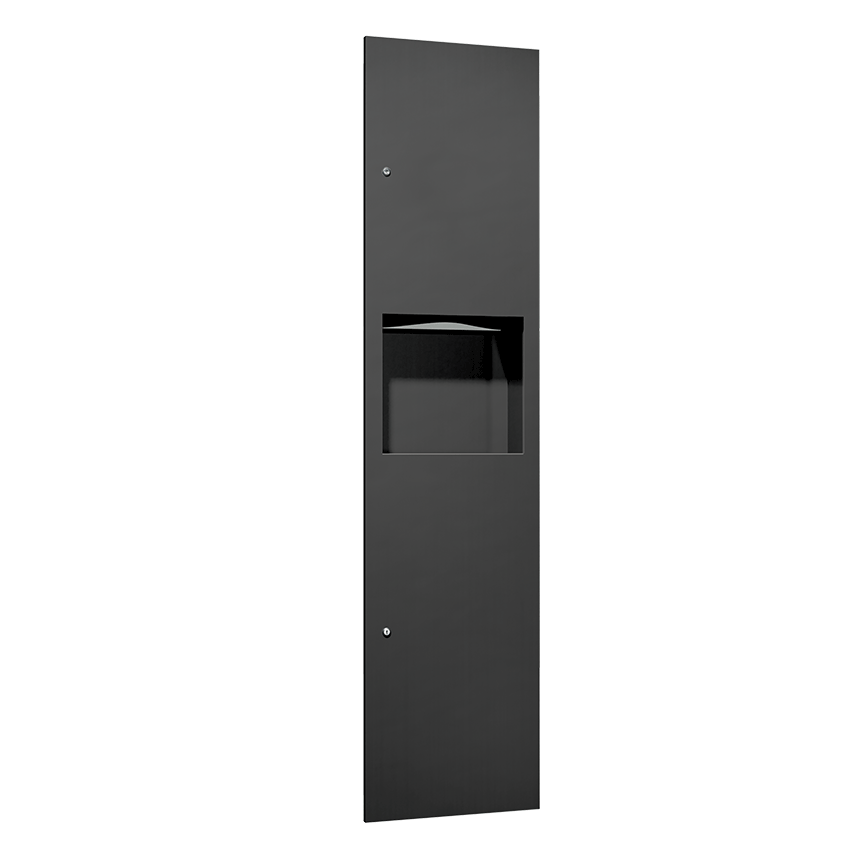 SIMPLICITY™ IN MATTE BLACK PAPER TOWEL DISPENSER & WASTE RECEPTACLE – RECESSED