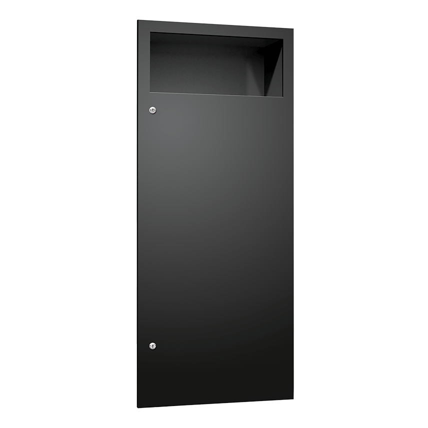 SIMPLICITY™ IN MATTE BLACK WASTE RECEPTACLE – RECESSED