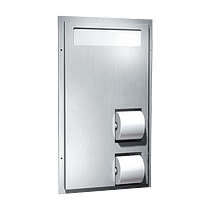 TOILET SEAT COVER & TOILET TISSUE DISPENSER, DUAL ACCESS FOR HANDICAPPED – PARTITION MOUNTED, REVERSE