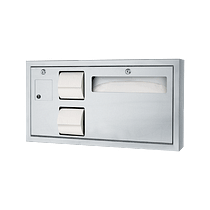 TRADITIONAL™ ADA-COMPLIANT TOILET TISSUE & SEAT COVER DISPENSER W/ WASTE DISPOSAL – SURFACE MOUNTED