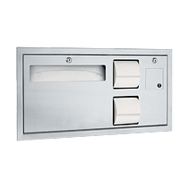 TRADITIONAL™ ADA-COMPLIANT TOILET TISSUE & SEAT COVER DISPENSER W/ WASTE DISPOSAL – RECESSED