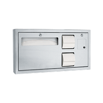 TRADITIONAL™ ADA-COMPLIANT TOILET TISSUE & SEAT COVER DISPENSER W/ WASTE DISPOSAL – SURFACE MOUNTED