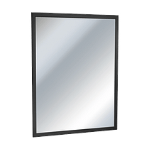 MATTE BLACK STAINLESS STEEL INTER-LOK ANGLE FRAME MIRROR