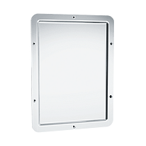 MIRROR – 18 GA. #8 MIRROR POLISHED STAINLESS STEEL, FRONT MOUNT, 12” X 16”