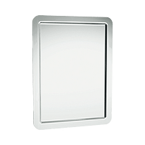 MIRROR – 18 GA. #8 MIRROR POLISHED STAINLESS STEEL – REAR MOUNT, 12" X 16"