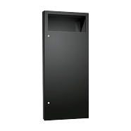 SIMPLICITY™ IN MATTE BLACK WASTE RECEPTACLE – SEMI-RECESSED