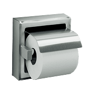 TOILET TISSUE HOLDER WITH HOOD (SINGLE) – SURFACE MOUNTED, BRIGHT